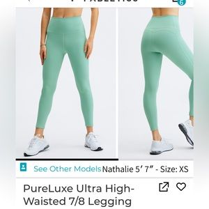 🌊 Fabletics PureLuxe Ultra High 7/8 XS Seafoam Legging 🌊